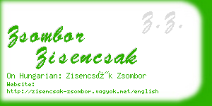 zsombor zisencsak business card